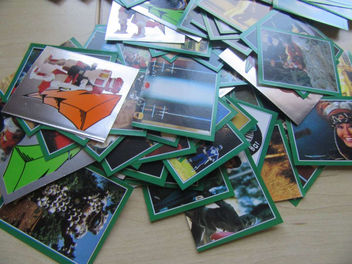 EMPTY STICKER ALBUM - MERLIN POWER RANGERS WITH OVER 200 LOSE STICKERS