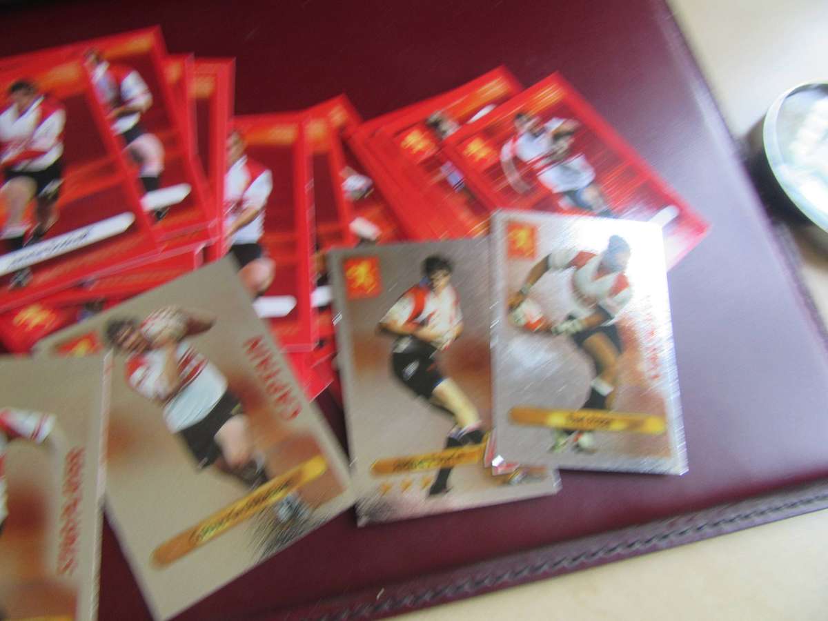 BIGBALL RUGBY - 32 LIONS TRADING CARDS - BID PER CARD
