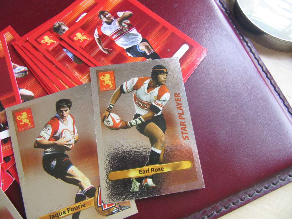 BIGBALL RUGBY - 32 LIONS TRADING CARDS - BID PER CARD