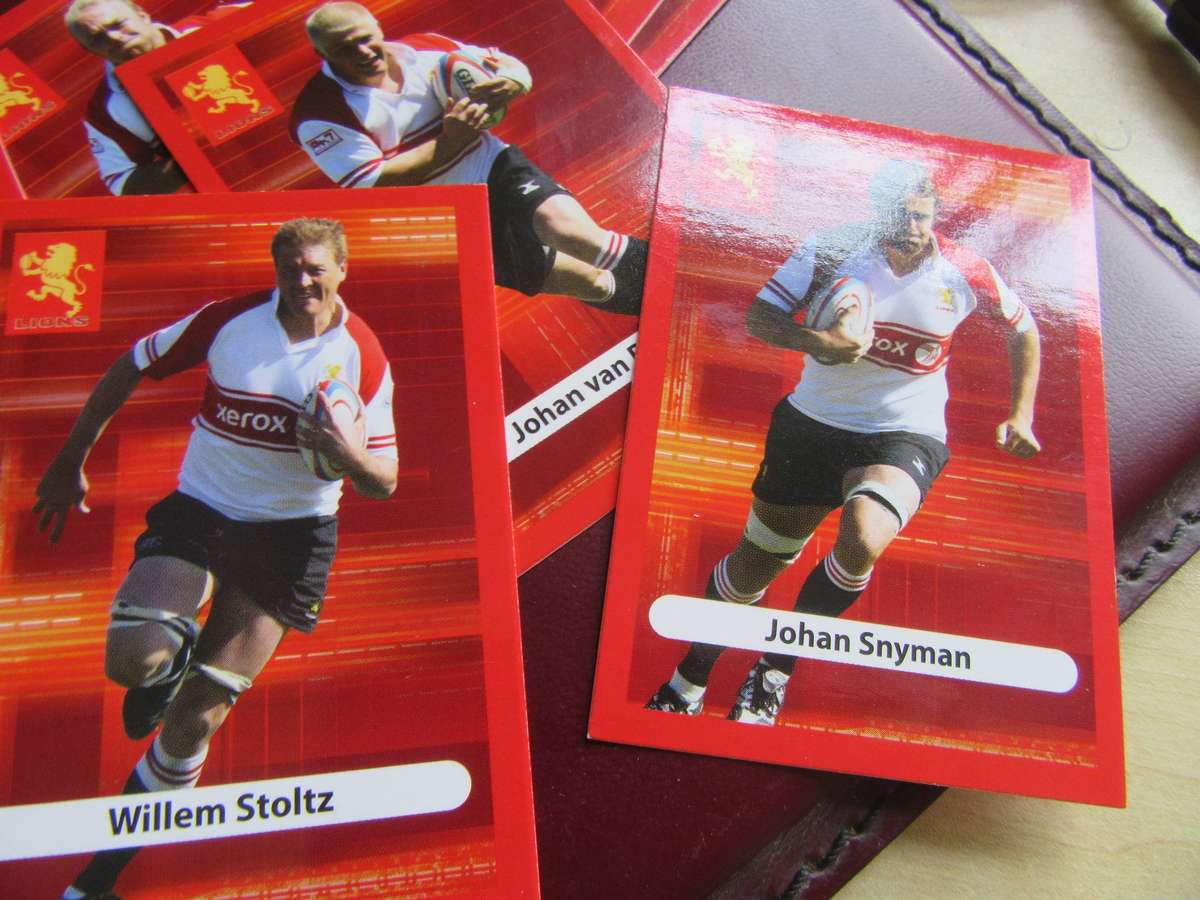 BIGBALL RUGBY - 32 LIONS TRADING CARDS - BID PER CARD