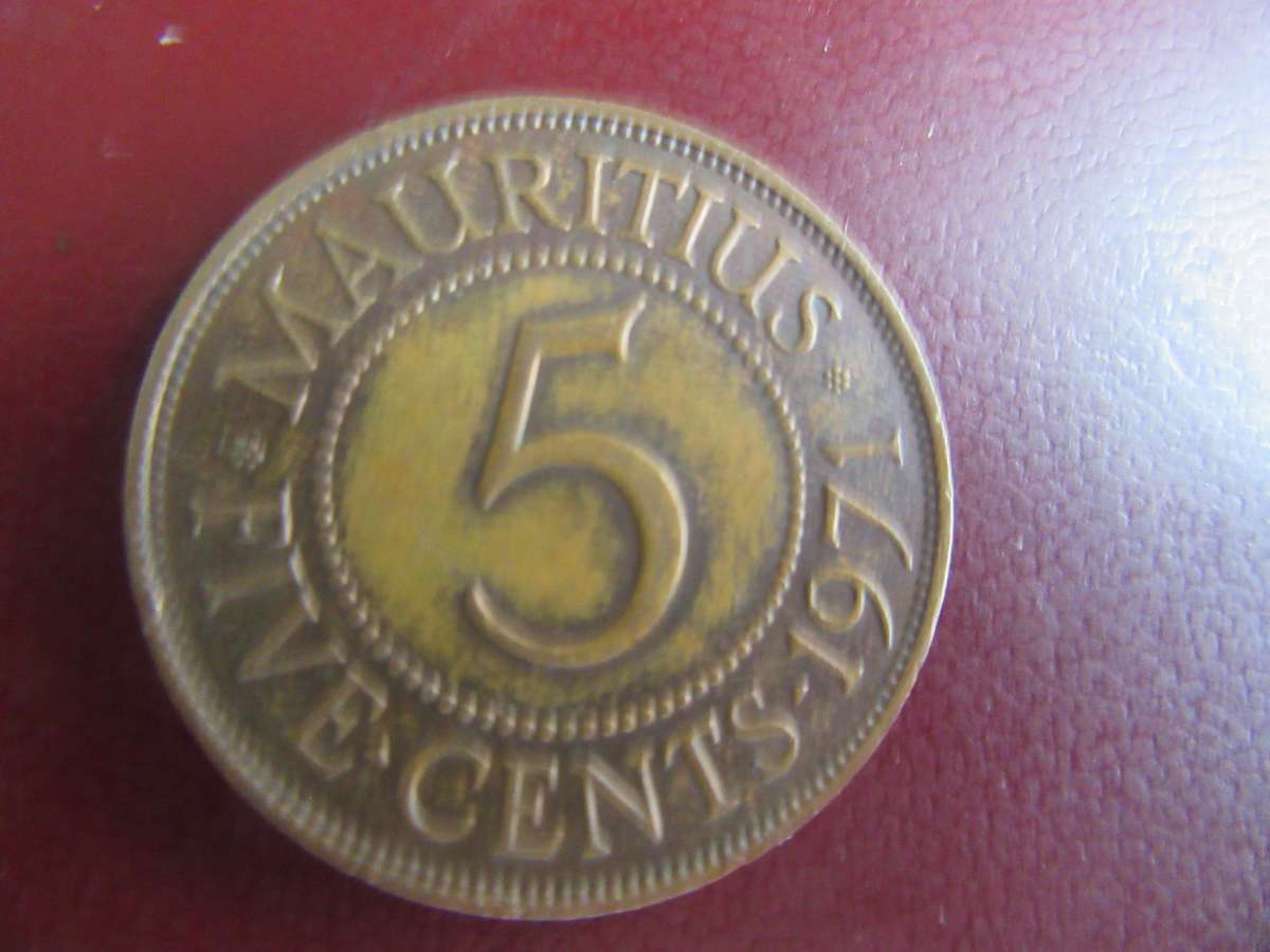 MAURITIUS- 5 CENTS1971 - AS8