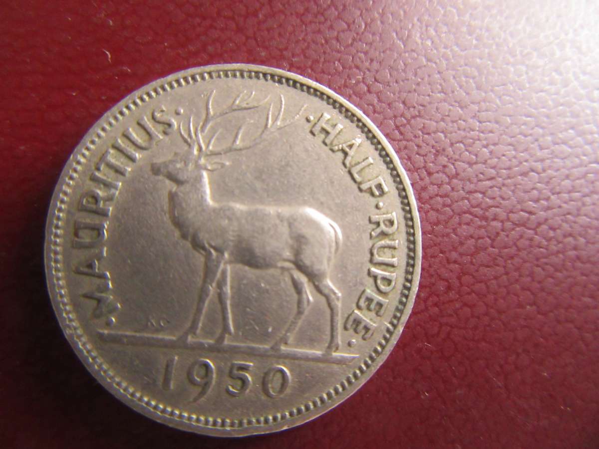 MAURITIUS - HALF RUPEE 1950- AS8