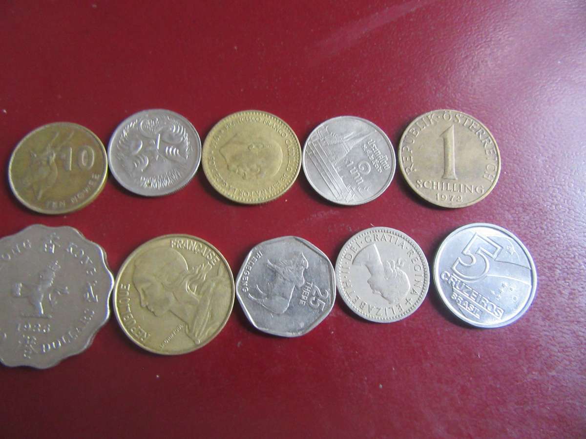 GOOD START FOR THE BEGINNER - 10 INTERNATIONAL COINS - AS PER SCAN - CO21