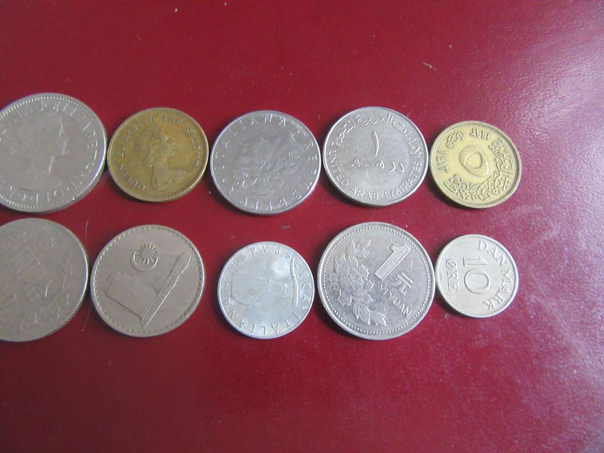 GOOD START FOR THE BEGINNER - 10 INTERNATIONAL COINS - AS PER SCAN - CO23