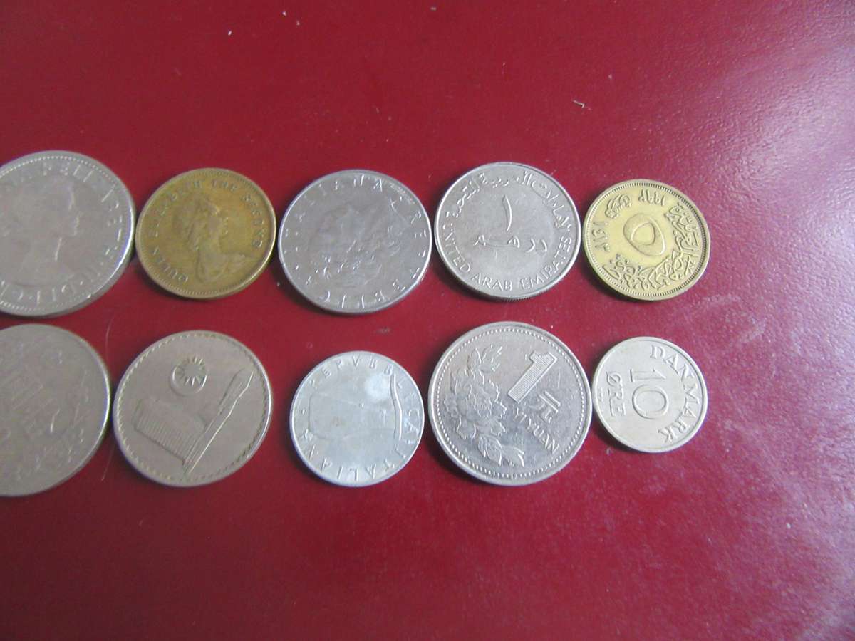 GOOD START FOR THE BEGINNER - 10 INTERNATIONAL COINS - AS PER SCAN - CO23