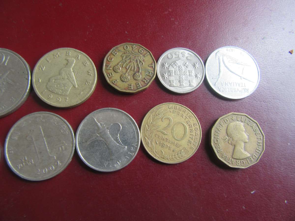 GOOD START FOR THE BEGINNER - 10 INTERNATIONAL COINS - AS PER SCAN - CO26