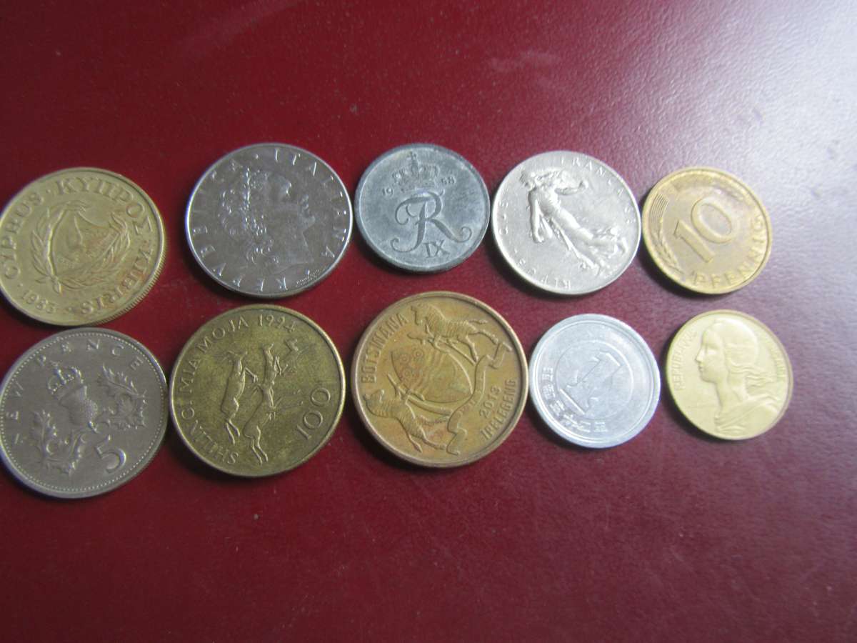 GOOD START FOR THE BEGINNER - 10 INTERNATIONAL COINS - AS PER SCAN - CO24