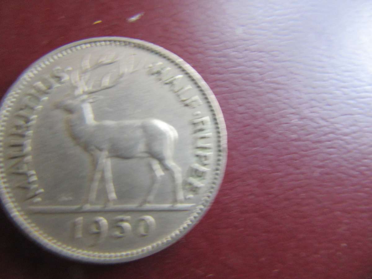 MAURITIUS - HALF RUPEE 1950 - AS8