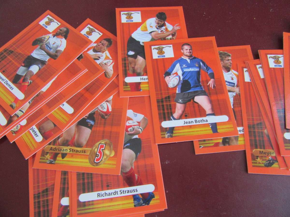 BIG BALL RUGBY- 32CHEETAH TRADING CARDS - AS PER SCAN - BID PERCARD