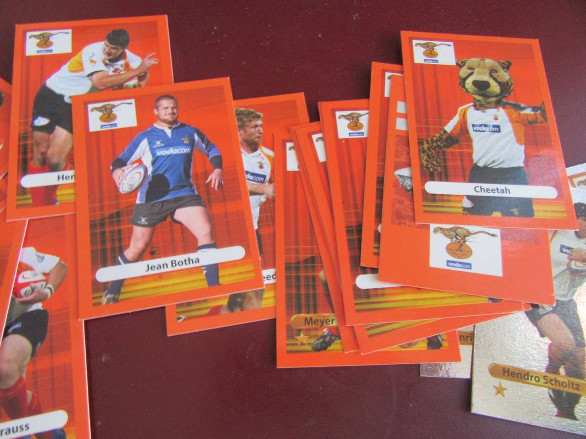 BIG BALL RUGBY- 32CHEETAH TRADING CARDS - AS PER SCAN - BID PERCARD