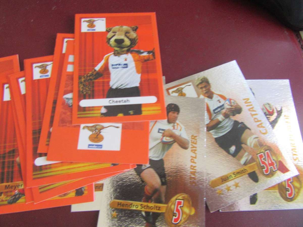 BIG BALL RUGBY- 32CHEETAH TRADING CARDS - AS PER SCAN - BID PERCARD