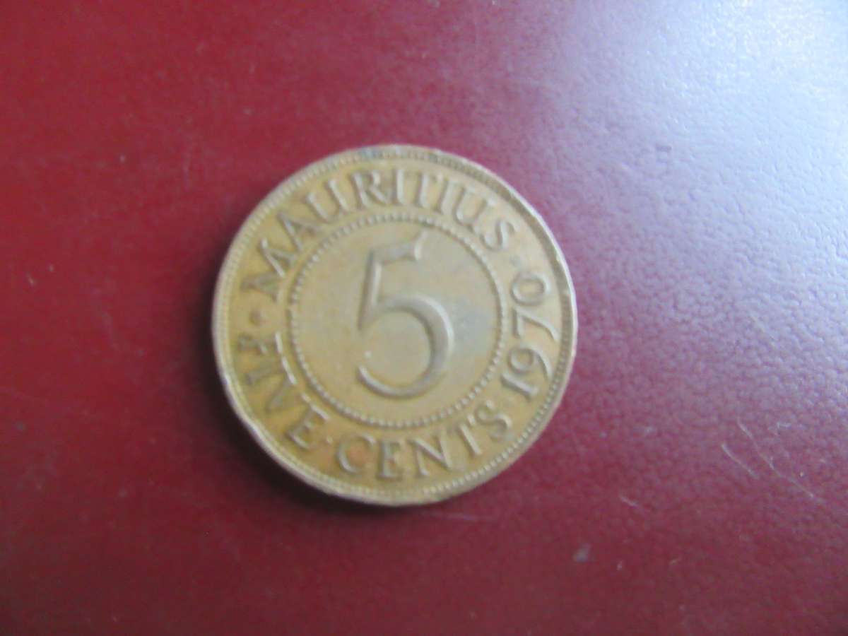MAURITIUS - 5 CENTS 1970 - AS9