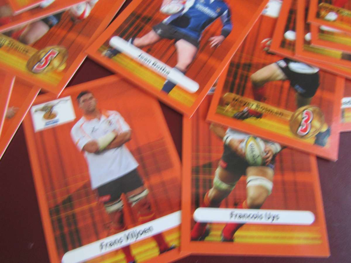 BIG BALL RUGBY- 32CHEETAH TRADING CARDS - AS PER SCAN - BID PERCARD
