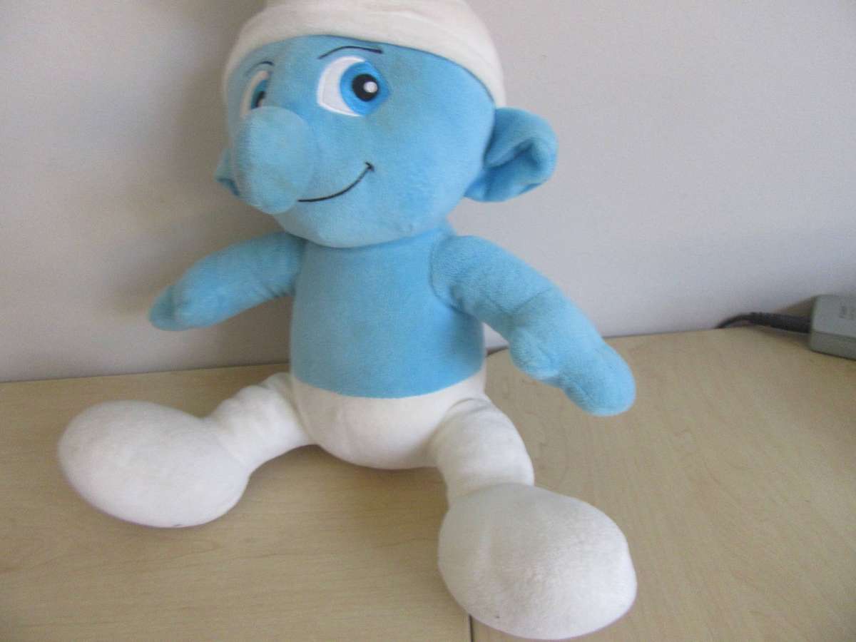 TWO PLUSH SMURFS - APPR.270AND 350 mm AS PER SCAN