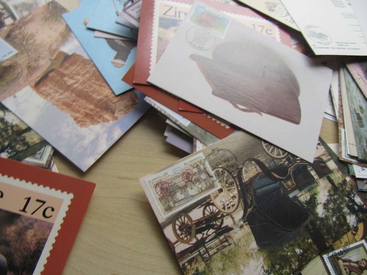 120 VARIOUS NEW POST CARDS WITH STAMPS - INCL.DUPLICATES - AS PER SCAN - BID PER ITEM