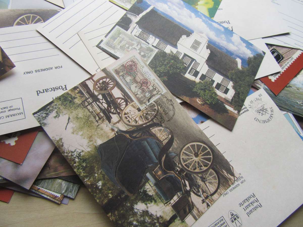 120 VARIOUS NEW POST CARDS WITH STAMPS - INCL.DUPLICATES - AS PER SCAN - BID PER ITEM