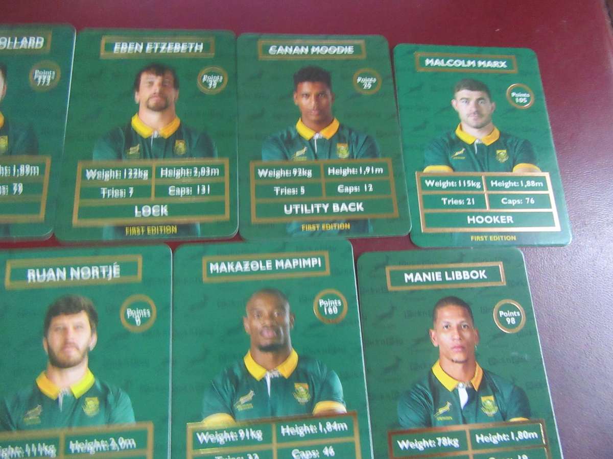 7 VARIOUS PICK 'N PAY RUGBY CARDS - AS PER SCAN -