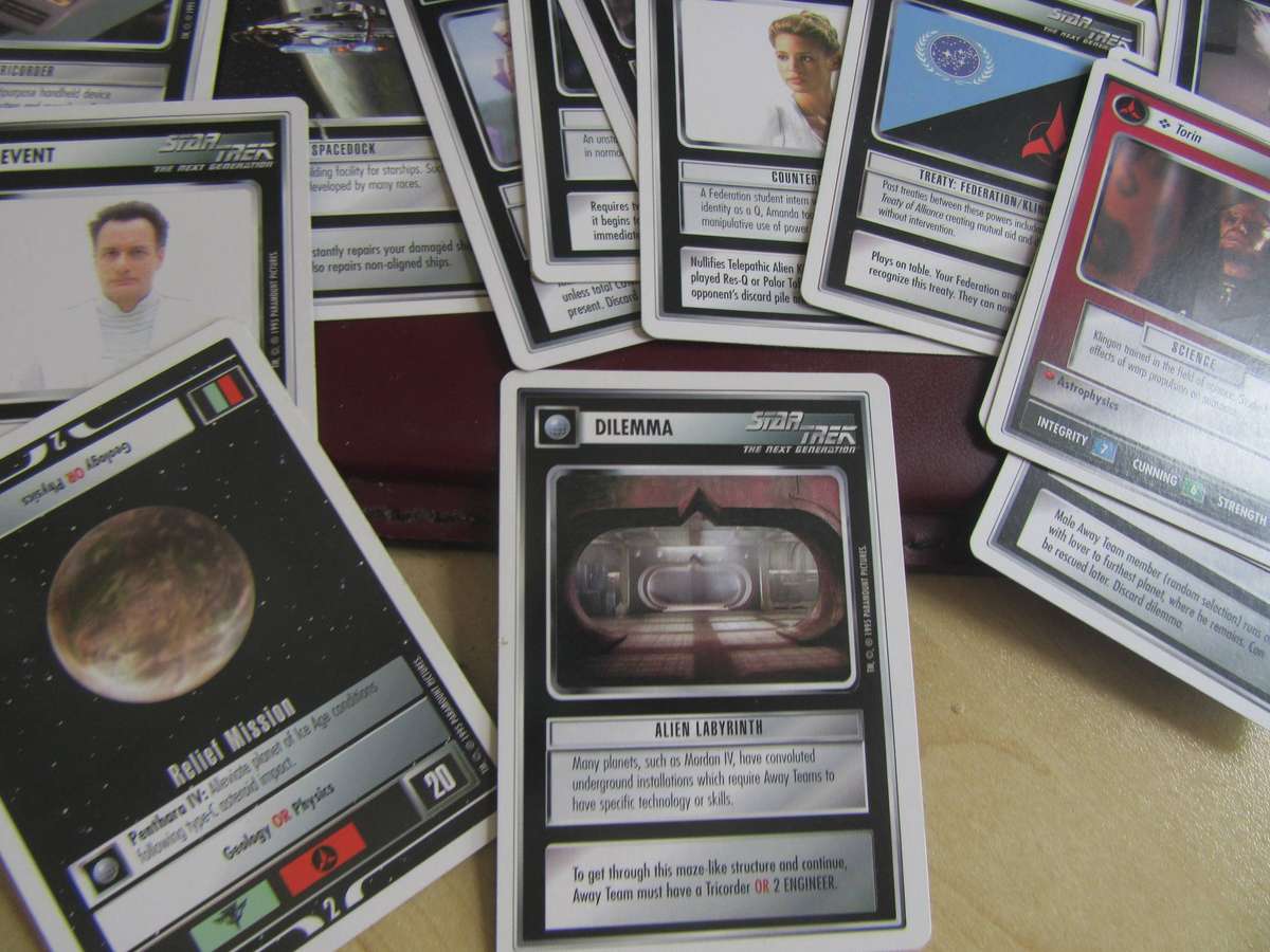 40 STAR TREK CCG CARDS - 1ST EDITION - BID PER CARD