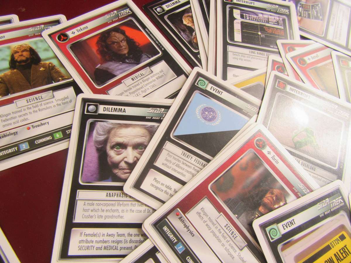 40 STAR TREK CCG CARDS - 1ST EDITION - BID PER CARD