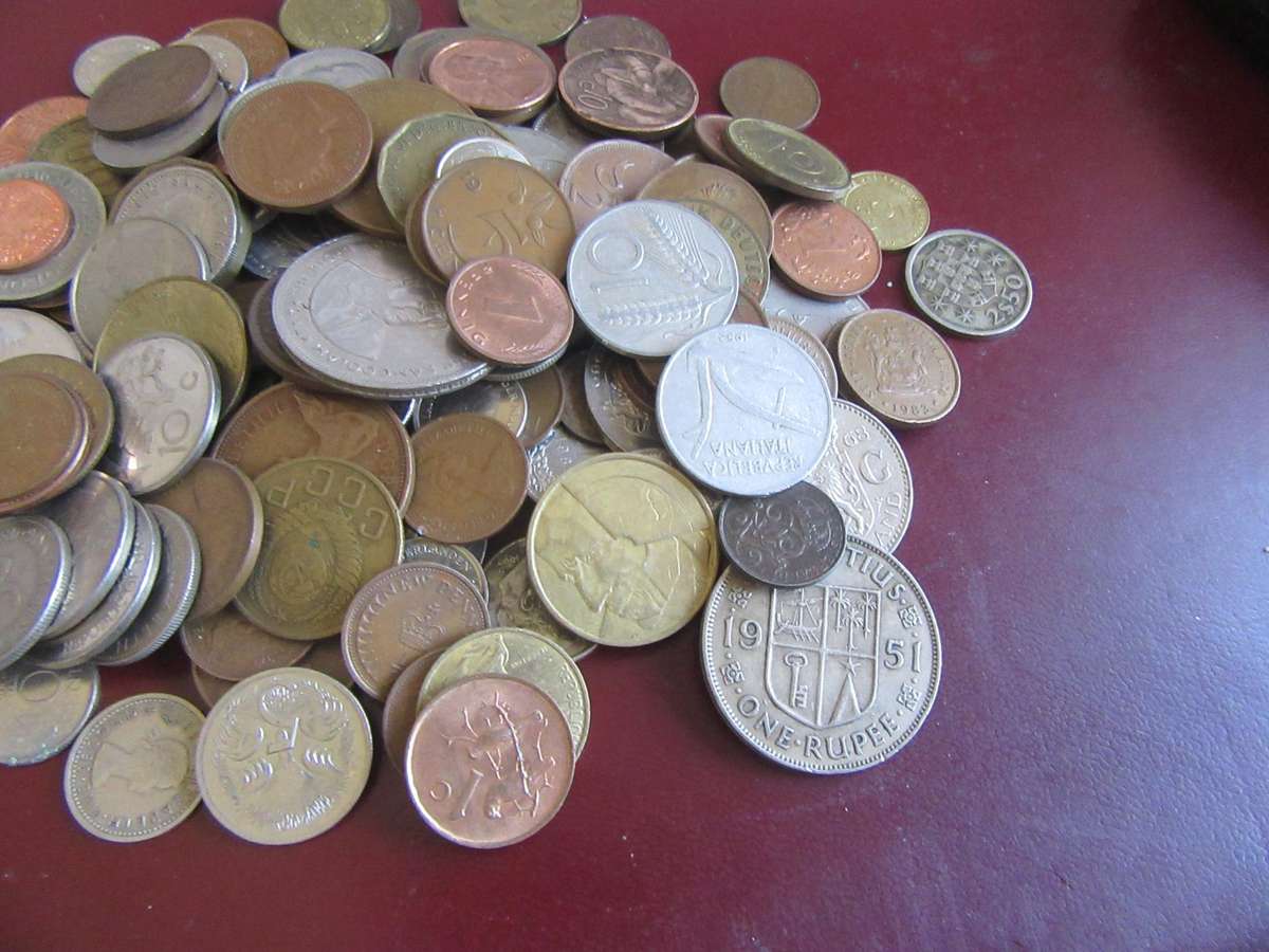 5000g WORLD COINS INCL. RSA COINS - AS PER SCAN -BID PER  50g - LOT15