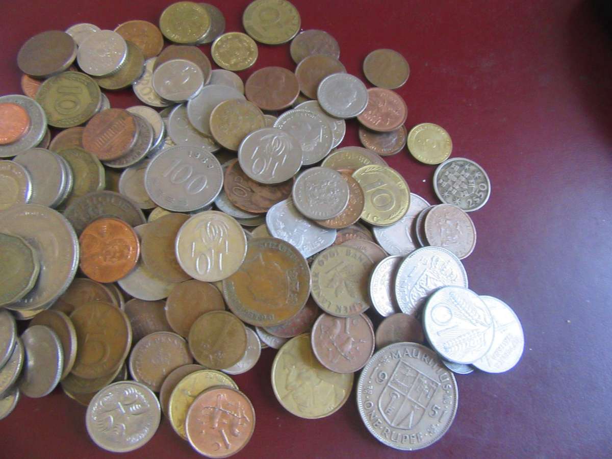 5000g WORLD COINS INCL. RSA COINS - AS PER SCAN -BID PER  50g - LOT15