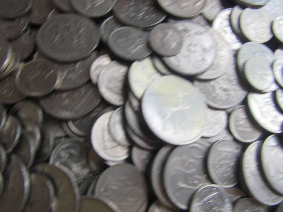 560 OLD RSA NICKEL COINS INCL, DUPLICATIONS - ASPER SCAN - BID PER COIN - L7