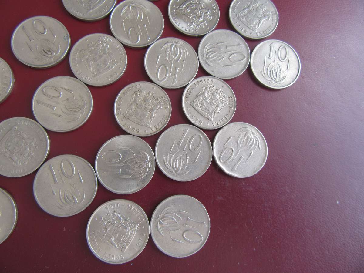 RSA - 23 10 CENT NICKEL COINS - AS PER SCAN