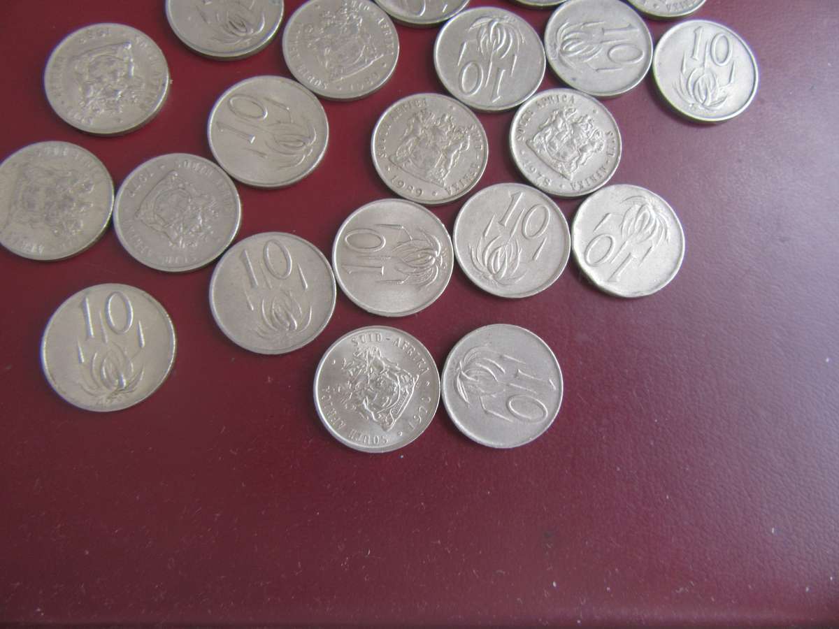 RSA - 23 10 CENT NICKEL COINS - AS PER SCAN