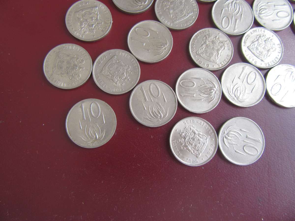 RSA - 23 10 CENT NICKEL COINS - AS PER SCAN