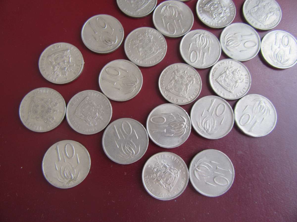 RSA - 23 10 CENT NICKEL COINS - AS PER SCAN