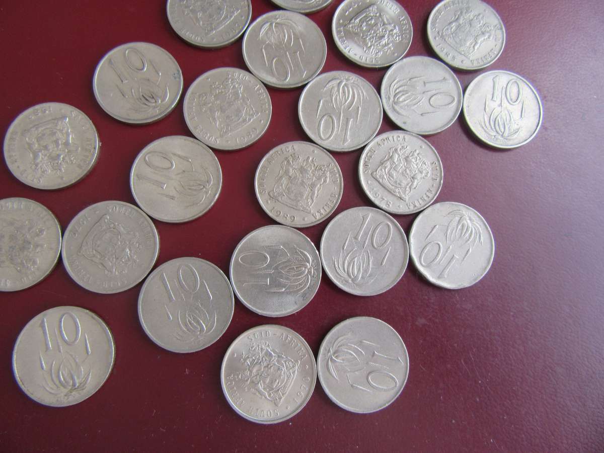RSA - 23 10 CENT NICKEL COINS - AS PER SCAN