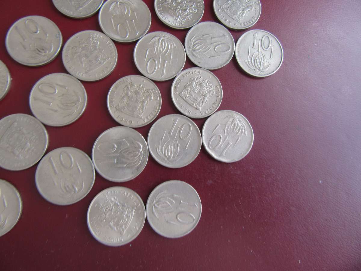 RSA - 23 10 CENT NICKEL COINS - AS PER SCAN