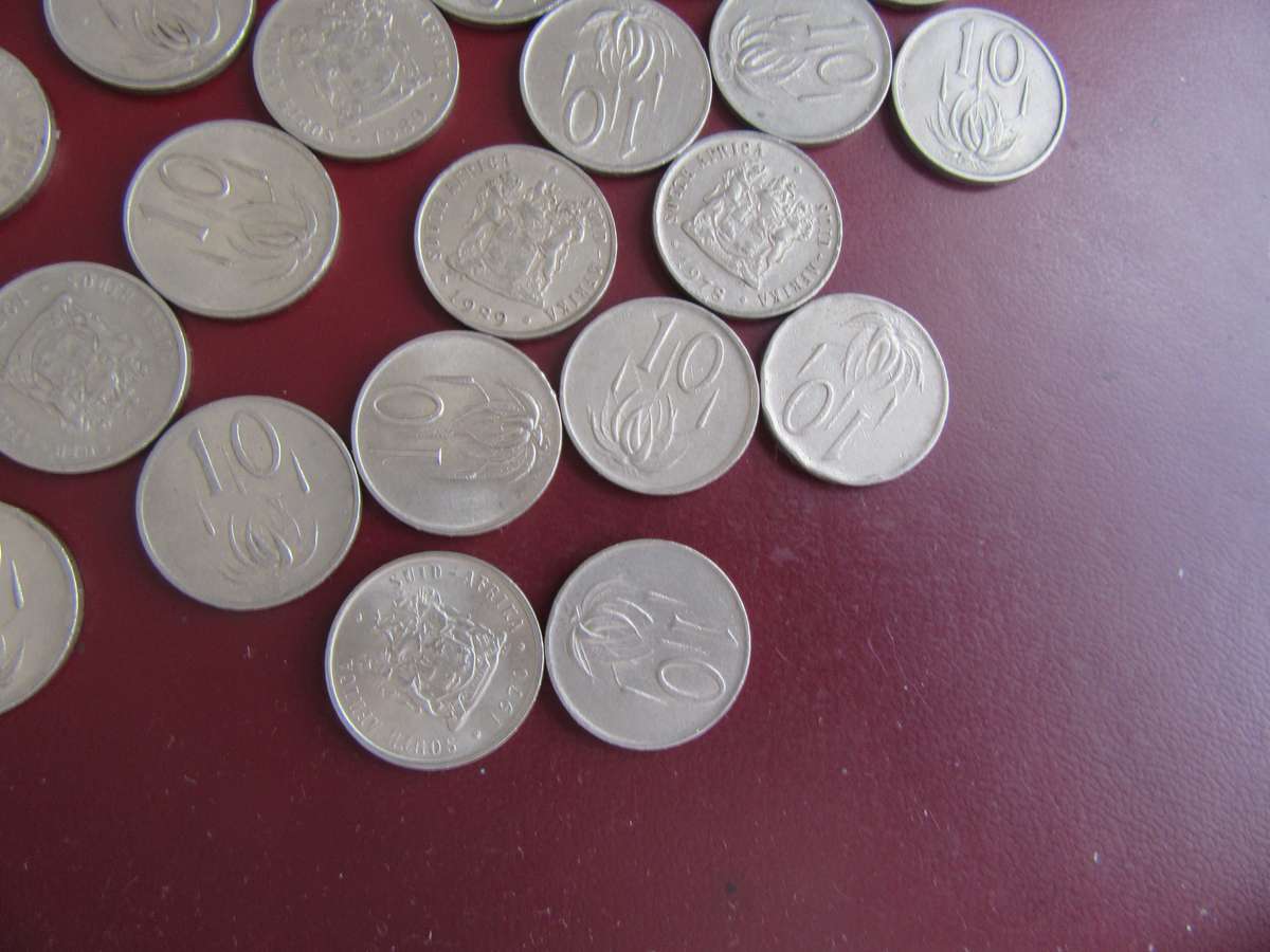 RSA - 23 10 CENT NICKEL COINS - AS PER SCAN