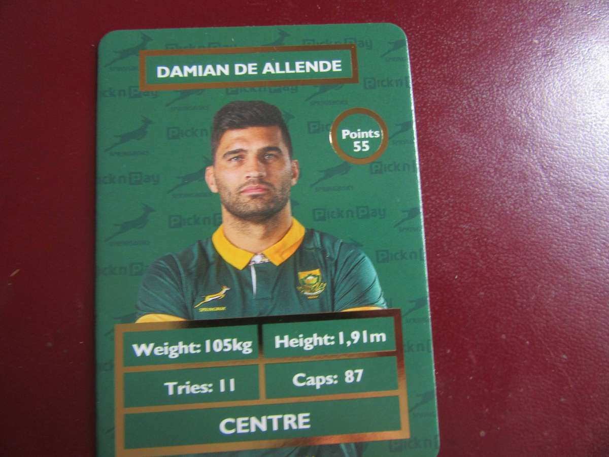 PICK 'N PAY RUGBY CARD - DAMIAN ALLENDE - R1