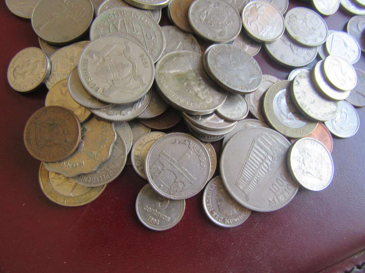 GOOD START FOR THE BEGINNER - 120 WORLD COINS INCL. RSACOINS - AS PER SCAN - LOT27 - BIDPER ITEM