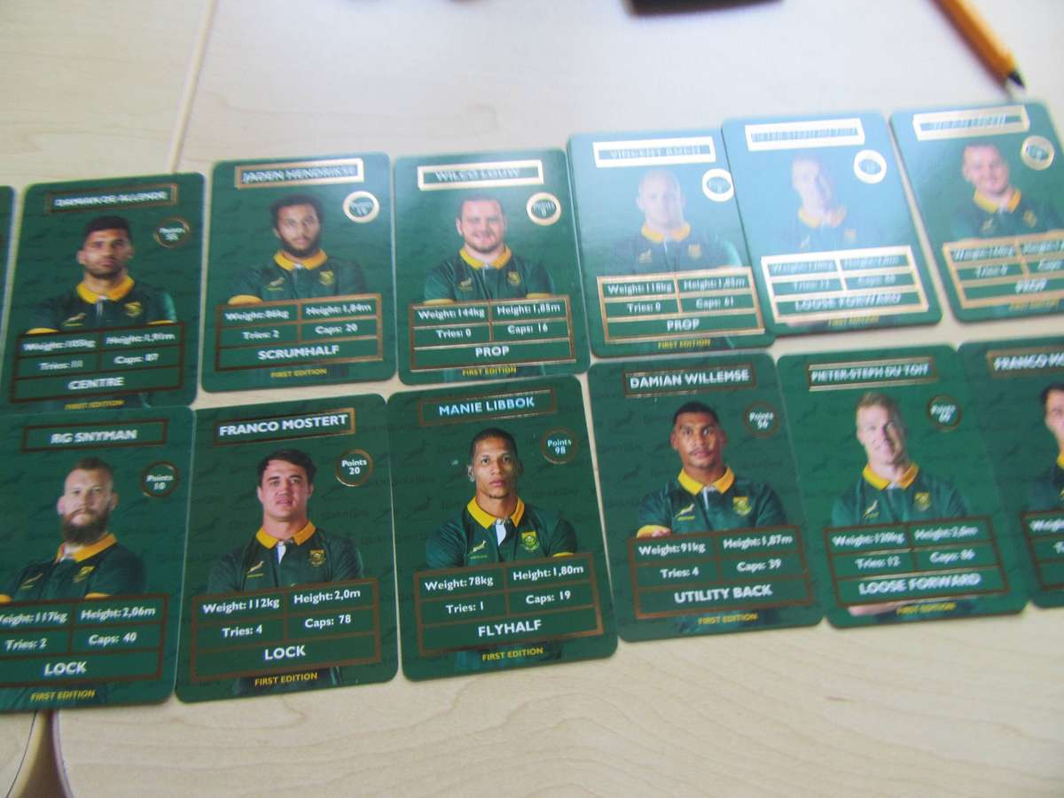 20 PICK 'PAY RUBGY CARDS INCL.RASSIE ERASMUS GOLD - AS PER SCAN - R21