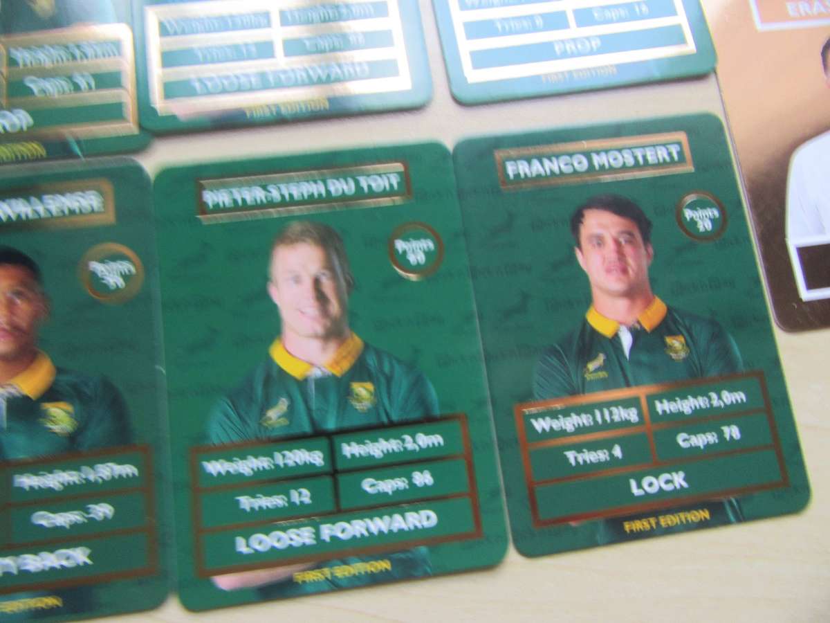 20 PICK 'PAY RUBGY CARDS INCL.RASSIE ERASMUS GOLD - AS PER SCAN - R21