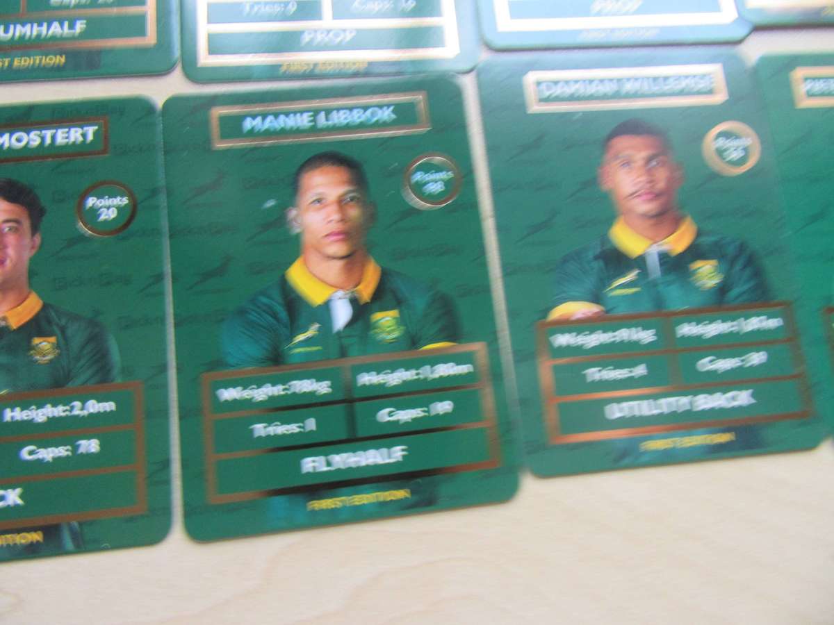 20 PICK 'PAY RUBGY CARDS INCL.RASSIE ERASMUS GOLD - AS PER SCAN - R21