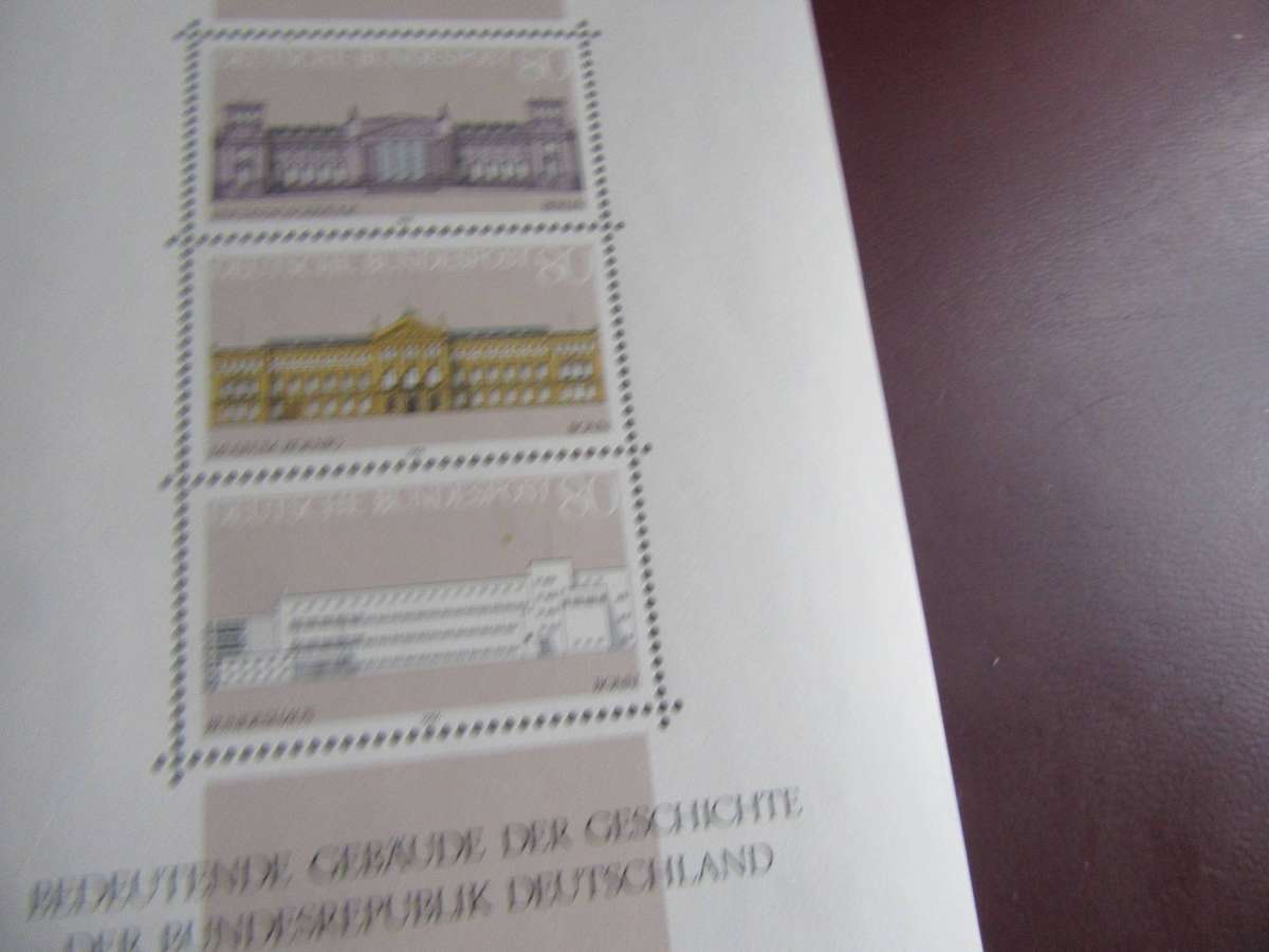 3 GERMAN MINI SHEETS- AS PER SCAN - ST1 - BID PER ITEM
