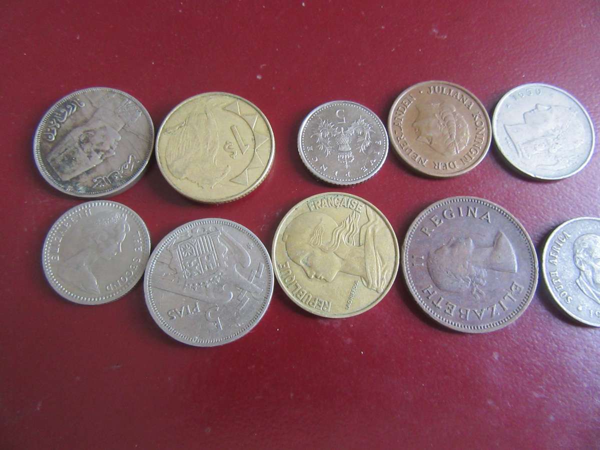 GOOD START FOR THE BEGINNER - 10 INTERNATIONAL COINS - ASPER SCAN - C01