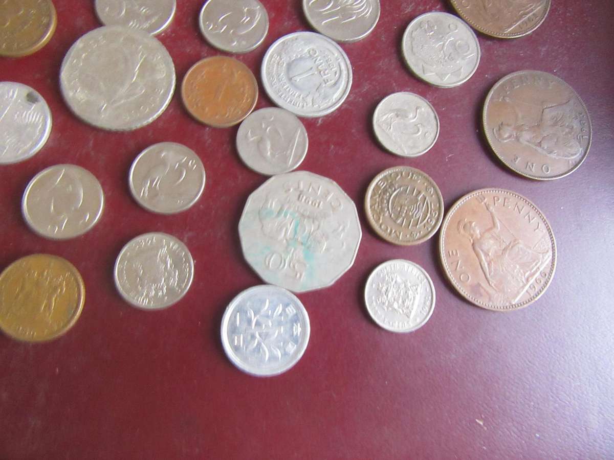GOOD START FOR THE BEGINNER - 35WORLD COINS INCL. RSA COINS - BID PER COIN -LOT28