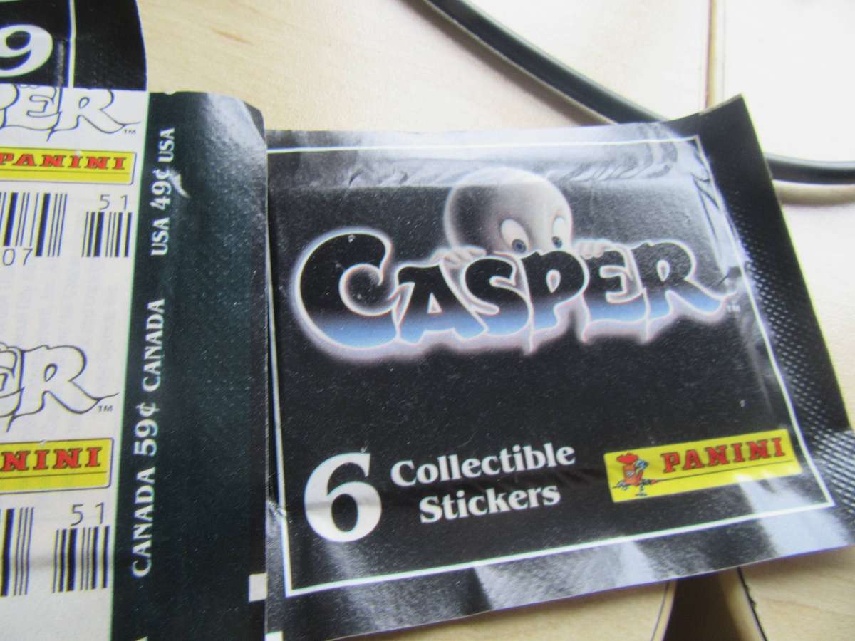 1995 Casper The Movie Collectable Sticker Pack - 6 stickers per pack - Bid per packet -63 PACKETS