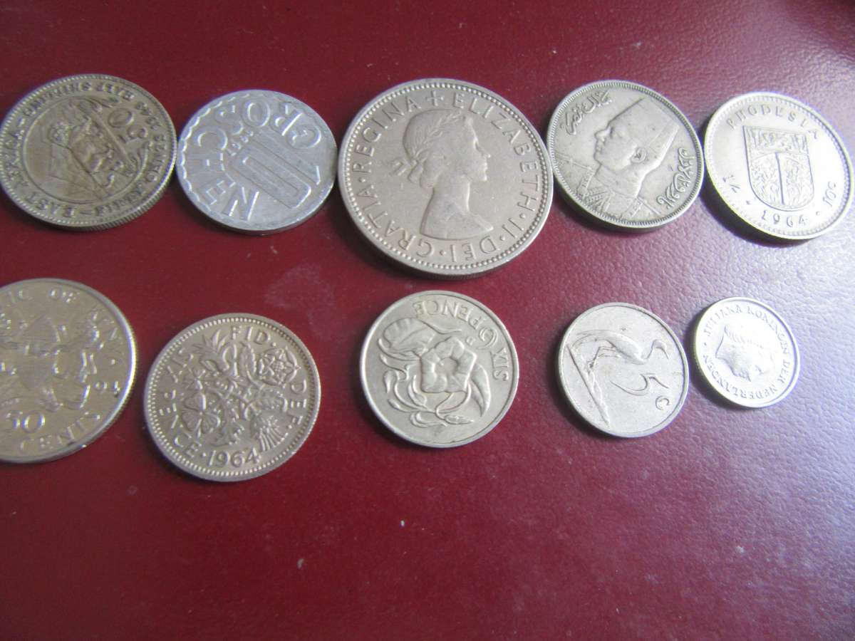 GOOD START FOR THE BEGINNER - 10 INTERNATIONAL COINS - ASPER SCAN - CO30