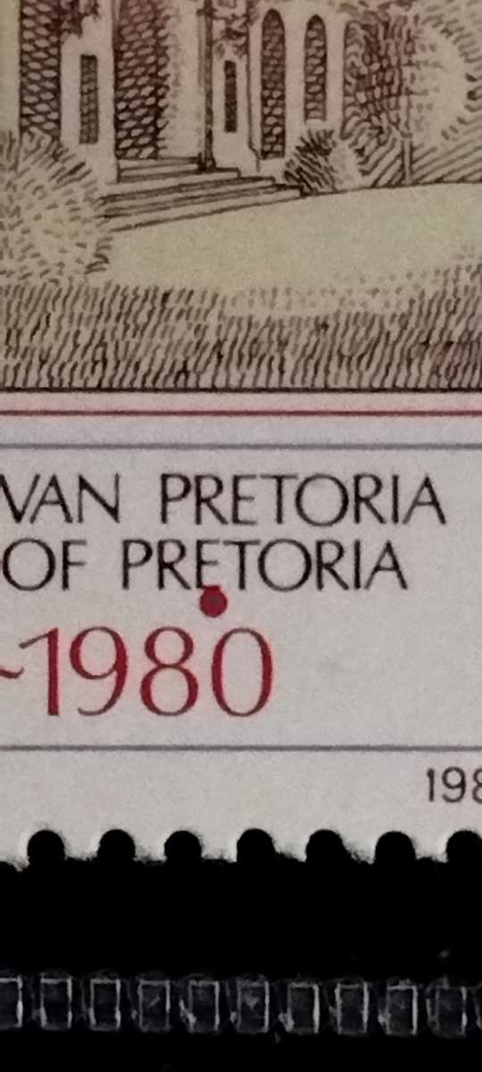 RSA - SACC 484 - Variety - Red Dot Above 80 of 1980 - UM Pair