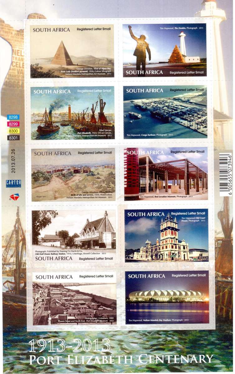 2013 - Port Elizabeth Centenary  - Reg Letter Small - SACC 2239