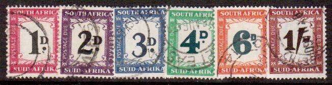 RSA 1950-1958 - Postage Dues Set of 6 - SACC 38-43 - CV R693