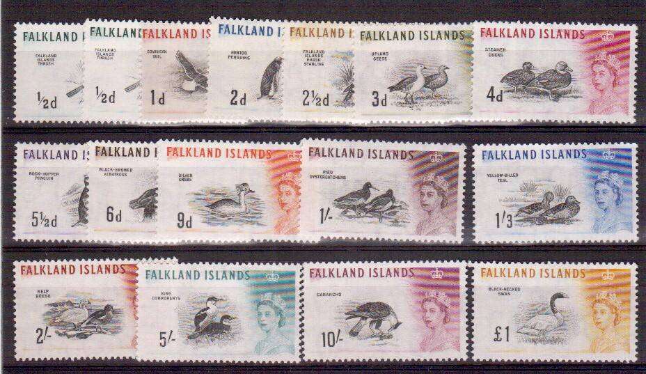 Falkland Island - Mint Set of Beautiful Birds to One Pound - CV R4620