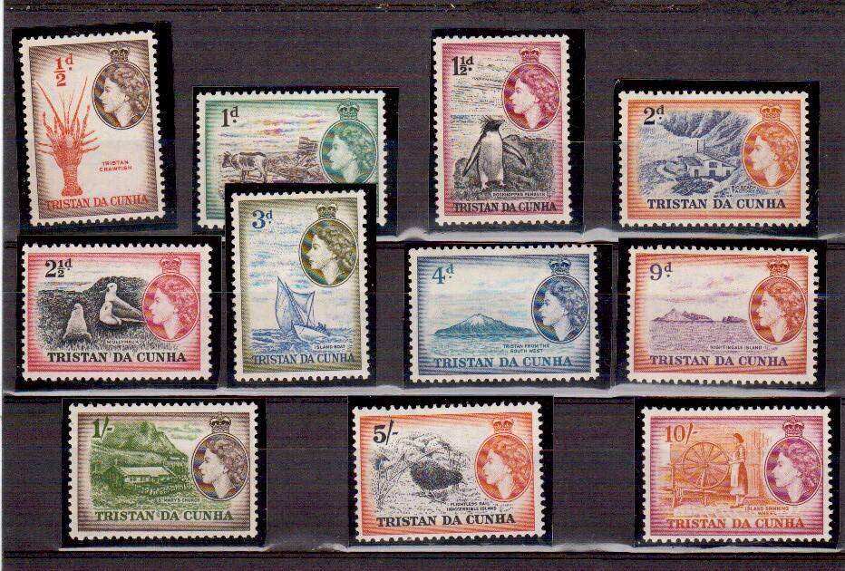 Tristan da Cunha - 1954 QEII Fine LMM Set to 10s - SG 14-27 - CV R2070