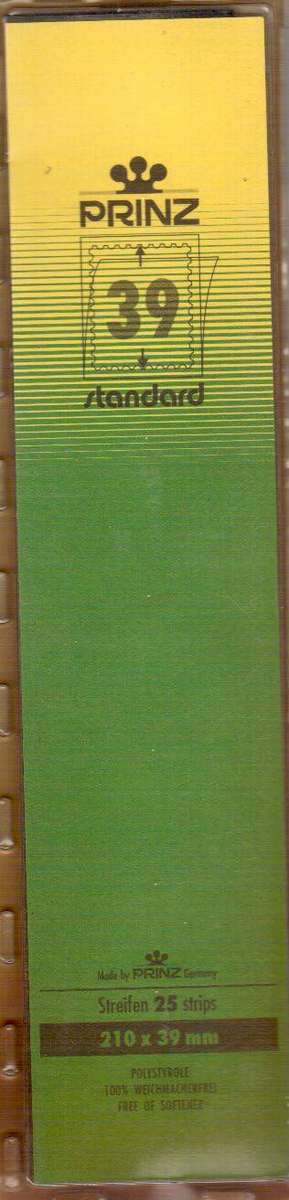 Prinz 39 - Black - 25 Strips - 210 x 39 mm