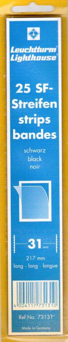 Lighthouse 25 Strips - Black - 31 x 217 mm